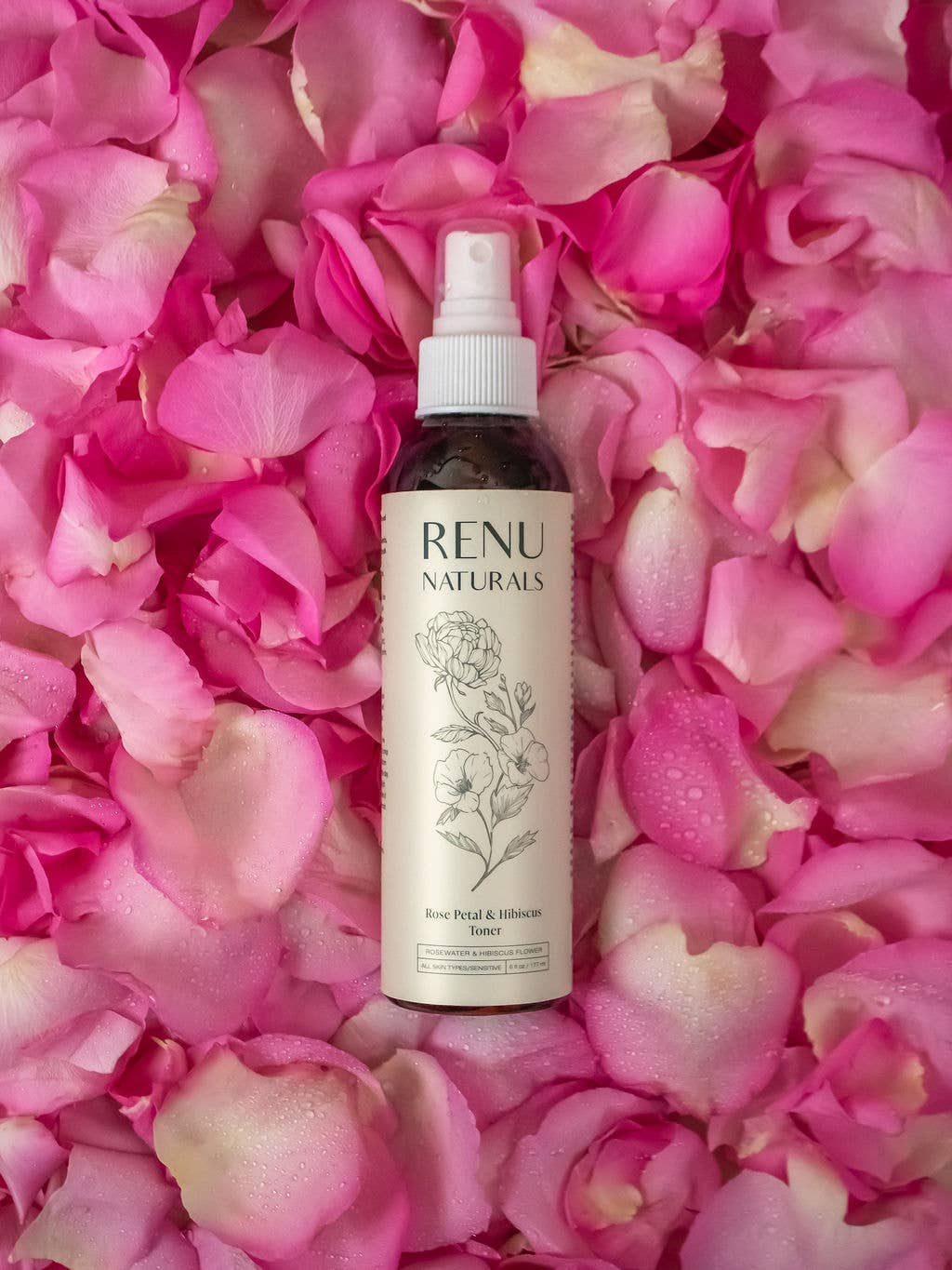 Organic Rose Petal & Hibiscus Flower Toner