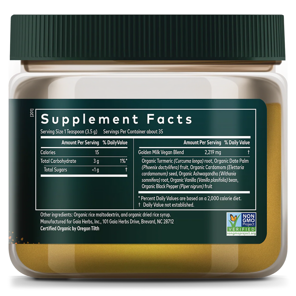 Gaia Herbs Golden Milk Tea Powder